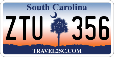 SC license plate ZTU356