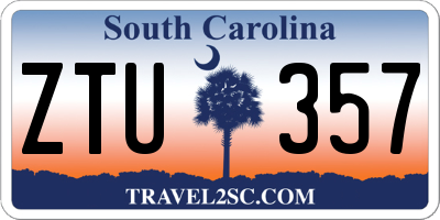 SC license plate ZTU357