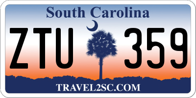 SC license plate ZTU359