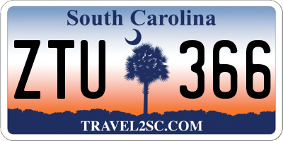 SC license plate ZTU366