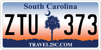 SC license plate ZTU373
