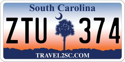 SC license plate ZTU374