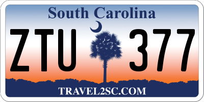 SC license plate ZTU377