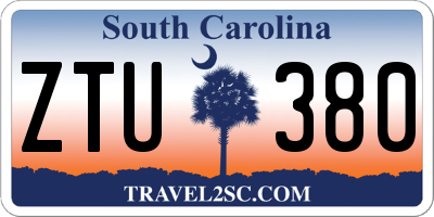SC license plate ZTU380