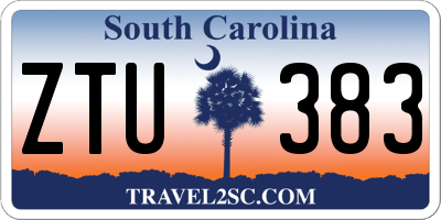 SC license plate ZTU383