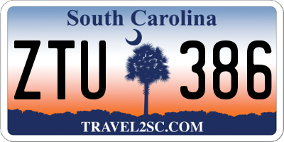SC license plate ZTU386