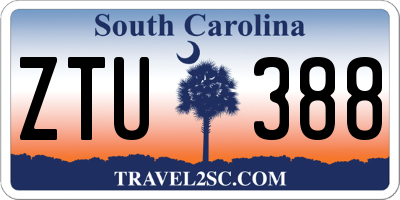 SC license plate ZTU388