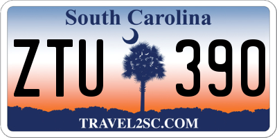 SC license plate ZTU390