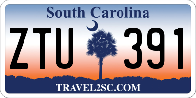 SC license plate ZTU391
