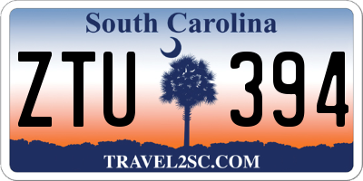 SC license plate ZTU394