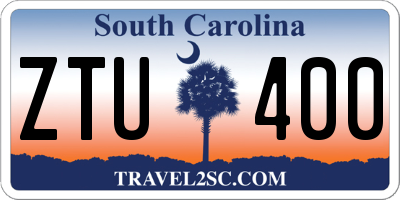 SC license plate ZTU400