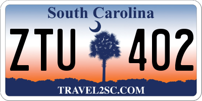 SC license plate ZTU402