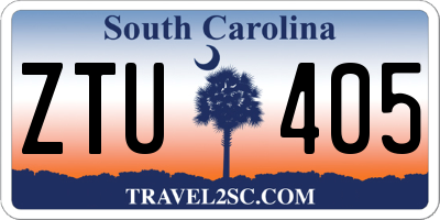 SC license plate ZTU405