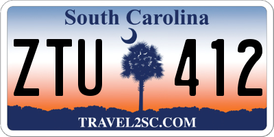 SC license plate ZTU412