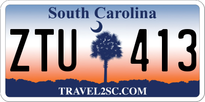 SC license plate ZTU413