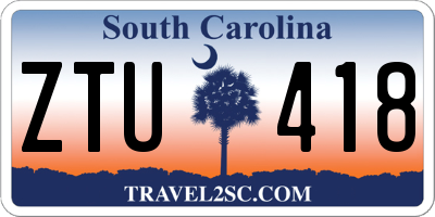 SC license plate ZTU418