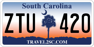 SC license plate ZTU420