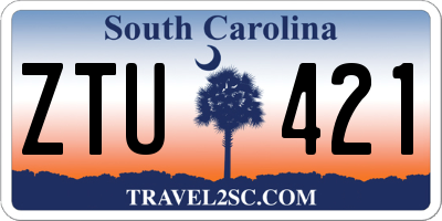 SC license plate ZTU421