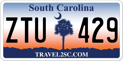 SC license plate ZTU429