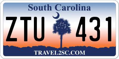 SC license plate ZTU431