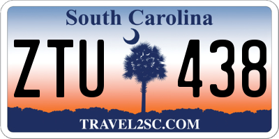 SC license plate ZTU438