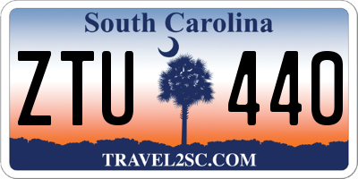 SC license plate ZTU440