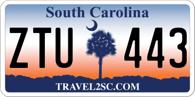 SC license plate ZTU443