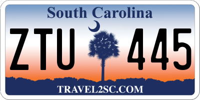 SC license plate ZTU445