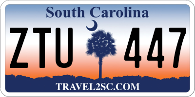 SC license plate ZTU447