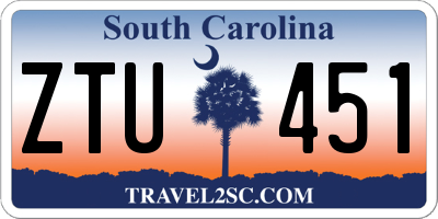 SC license plate ZTU451
