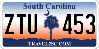 SC license plate ZTU453