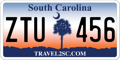 SC license plate ZTU456