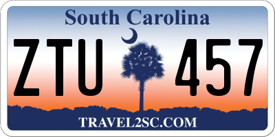 SC license plate ZTU457