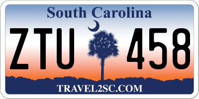 SC license plate ZTU458