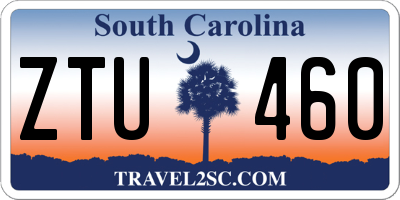 SC license plate ZTU460