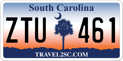 SC license plate ZTU461