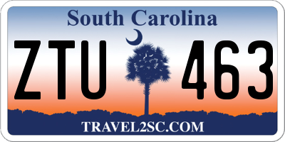 SC license plate ZTU463