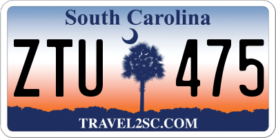 SC license plate ZTU475