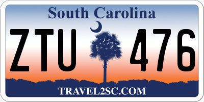 SC license plate ZTU476