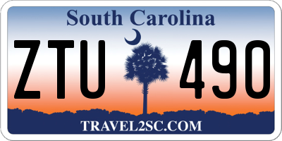 SC license plate ZTU490