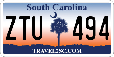 SC license plate ZTU494