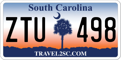 SC license plate ZTU498