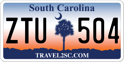 SC license plate ZTU504