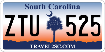 SC license plate ZTU525
