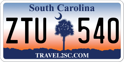SC license plate ZTU540