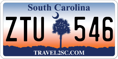 SC license plate ZTU546