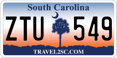 SC license plate ZTU549
