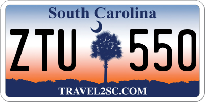 SC license plate ZTU550