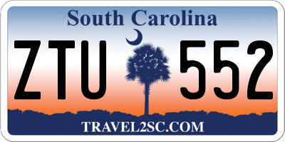 SC license plate ZTU552