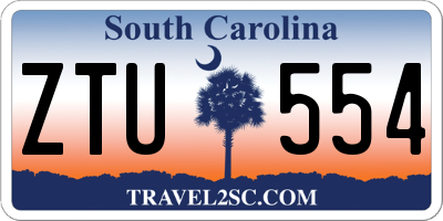 SC license plate ZTU554